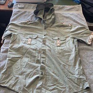 J Ferrar men’s button front medium shirt 15 15 1/2